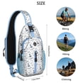 thumbnail image 4 of Crossbody Sling Backpack for Women Men Monochrome Nautical Anchor Travelling Shoulder Sling Crossbody Casual Chest Bag for Travel Sports Running Hiking, 4 of 5