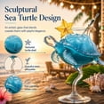 thumbnail image 2 of Sea Turtle Cocktail Glass, Creative Ocean Animal Stemmed Drinking Glass, Beach Wine Goblet, Decorative Sea Turtle Glassware, Beach Party Barware, Summer Pool Bar Party Birthday Gifts, 2 of 12
