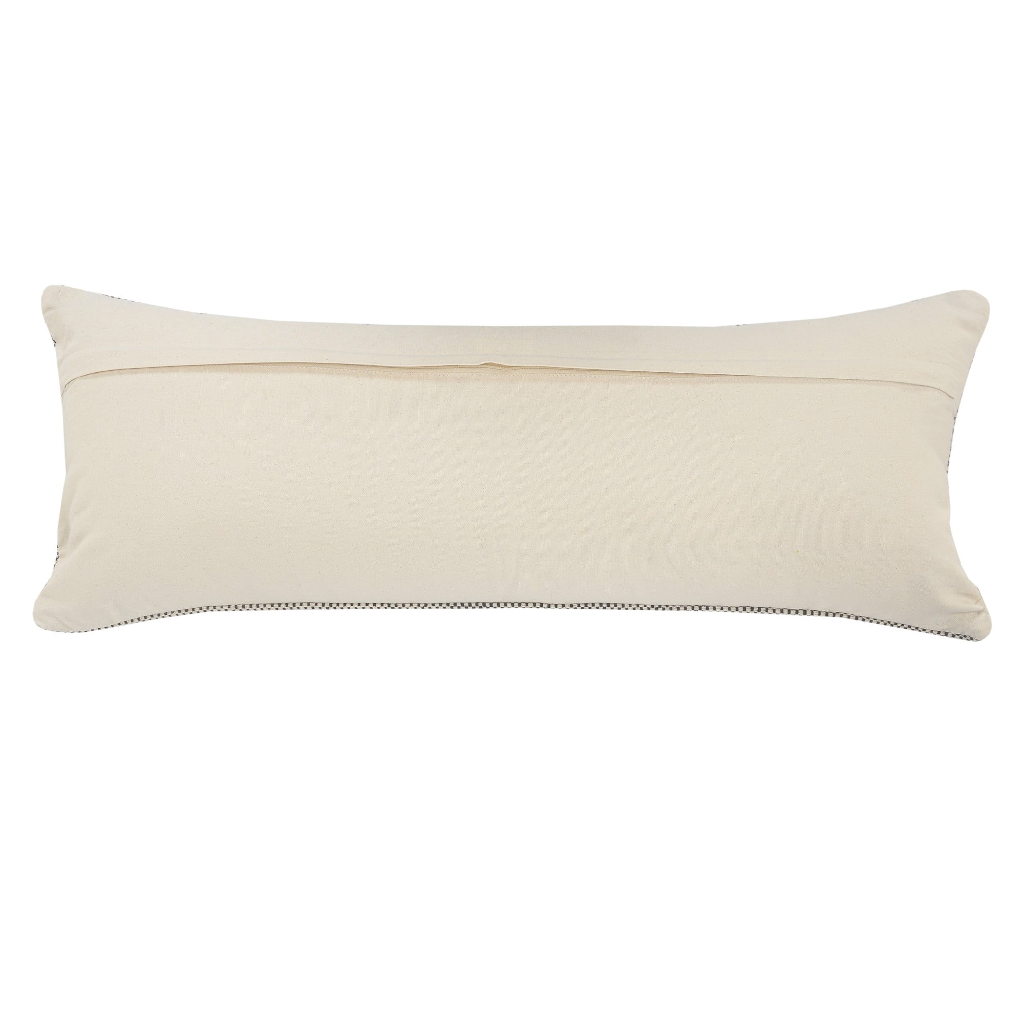 LR Home Ox Bay Hand-Woven Gray/Cream Geometric All-Natural Cotton Pillow Cover
