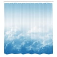 thumbnail image 3 of Ambesonne Nature Shower Curtain, Peaceful Fluffy Clouds, 69"Wx84"L, Blue White, 3 of 5