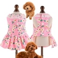 thumbnail image 3 of Cute Pet Dress Bunny Chest Strap Dress - with Fashion Flower Decoration - for Small Dogs, All Season Pet Costume, 3 of 8