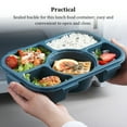 thumbnail image 3 of Matsuzay Fiambrera de acero inoxidable PP PS, contenedores de almacenamiento de alimentos para Picnic, cajas de horno microondas Bento con tapa sellada cartulina Verde, 3 of 6