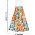 thumbnail image 3 of SKYSONIC 2 Pcs Hanging Hand Towels, Soft Absorbent Thanksgiving Pumpkin and Sunflower Towel for Kitchen Bathroom, 12"x17", 3 of 7
