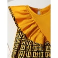 thumbnail image 6 of Mikrdoo 18 Months Baby Girls Fashion Pattern Print 24 Months Girls Ruffle Splice Sleeveless Casual Dress For Summer Outdoor Yellow, 6 of 8