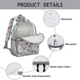 thumbnail image 4 of Blue Baseball Gear Pattern Backpack for School,Cute School Bag,Schoolbag with Adjustable Shoulder Straps & Padded Back,15.25"x11.5"x5.25", 4 of 5