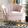 thumbnail image 2 of Baxton Studio Emeline Light Pink Velvet Accent Chair, 2 of 9