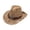 Khaki, variant on Sun Hats for Women And Men Solid Color Summer Western Cowboy Hat Hollowed Out Beach Straw Hat
