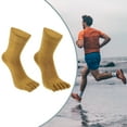 thumbnail image 6 of Unique Bargains Pair Full Finger Five Toe Socks Unisex Non Slip Daily Fit Finger Socks Yellow, 6 of 7
