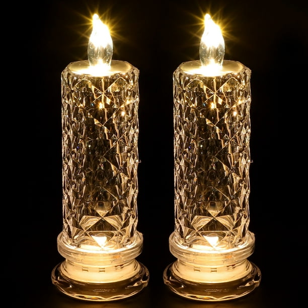unbranded 2Ud Velas LED Sin Llama Para Transparente No Dañina Para Dormitorio Y Fiesta