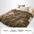 thumbnail image 3 of Up to 65% off Throw Blanket, Hwkond Fleece Blanket, Gift Blanket, Fleece Air Conditioning Blanket, Nap Blanket(Brown,70x100cm), 3 of 6