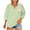 Green, variant on Cheap V-Neck T-Shirts for Women on Oversized Summer Tunic for Women V Neck 3/4 Sleeves Shirts Loose Fitting Ribbed Knitted Tops Plus Size T Shirts