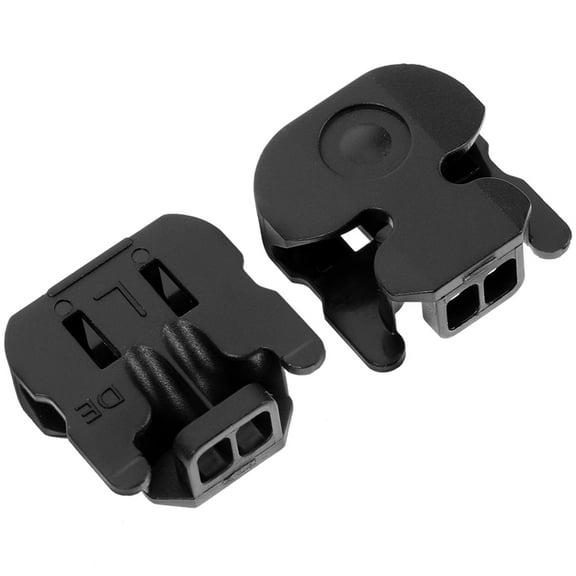 HEALEEP 1 Pair Shoe Lace Locking Clips Square Black Plastic For Shoes All Ages