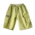 thumbnail image 5 of Gubotare Cargo Shorts for Baby Boys Toddler Boys Basketball Shorts Kids Mesh Shorts Active Soccer Shorts with Drawstring Quick Dry Shorts Size 5T 6T (Green,5-6 Years), 5 of 5