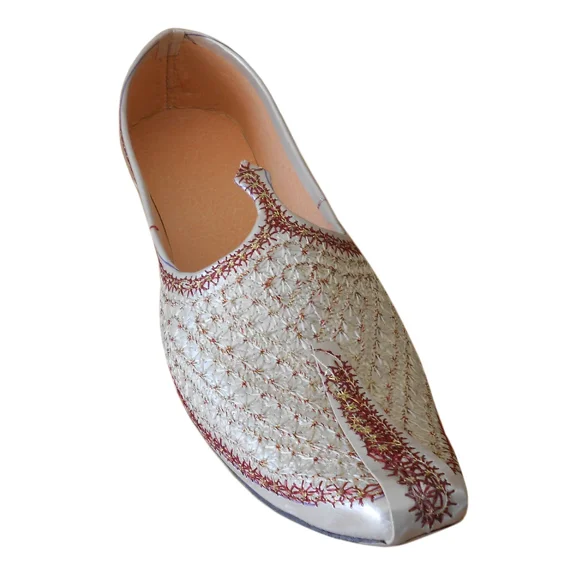 Wedding Khussa Mojaries Jutties Men Shoes Leather Handmade Indian US 6-11