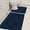 Blue Navy, variant on 2Pcs Shaggy Chenille Bath Rug Set, 20x20 U-Shaped Toilet Mat & 32x20 Bath Rug, Soft Plush, Machine Washable & Dryable, Eggshell Blue for Tub Shower