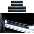thumbnail image 1 of GHSDFBB 4Pcs Door Sill Protector Reflective 4D Carbon Fiber Leather Sticker Door Entry Guard Stickers for Nissan Altima (Blue), 1 of 6