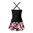 thumbnail image 6 of DHFJKG Womens Swimsuits Tankini Criss Cross V Neck Floral Top With Skirt Bottom Swimwear Two Piece Bathing Suit Casual Beachwear, 6 of 6