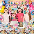 thumbnail image 3 of Princess Party Decorations, Princess Birthday Party Tableware & Decorations Set Including Princess Birthday Plates Napkins Tablecloth & Princess Cake Topper Banner etc, for Girls Kids, 3 of 8
