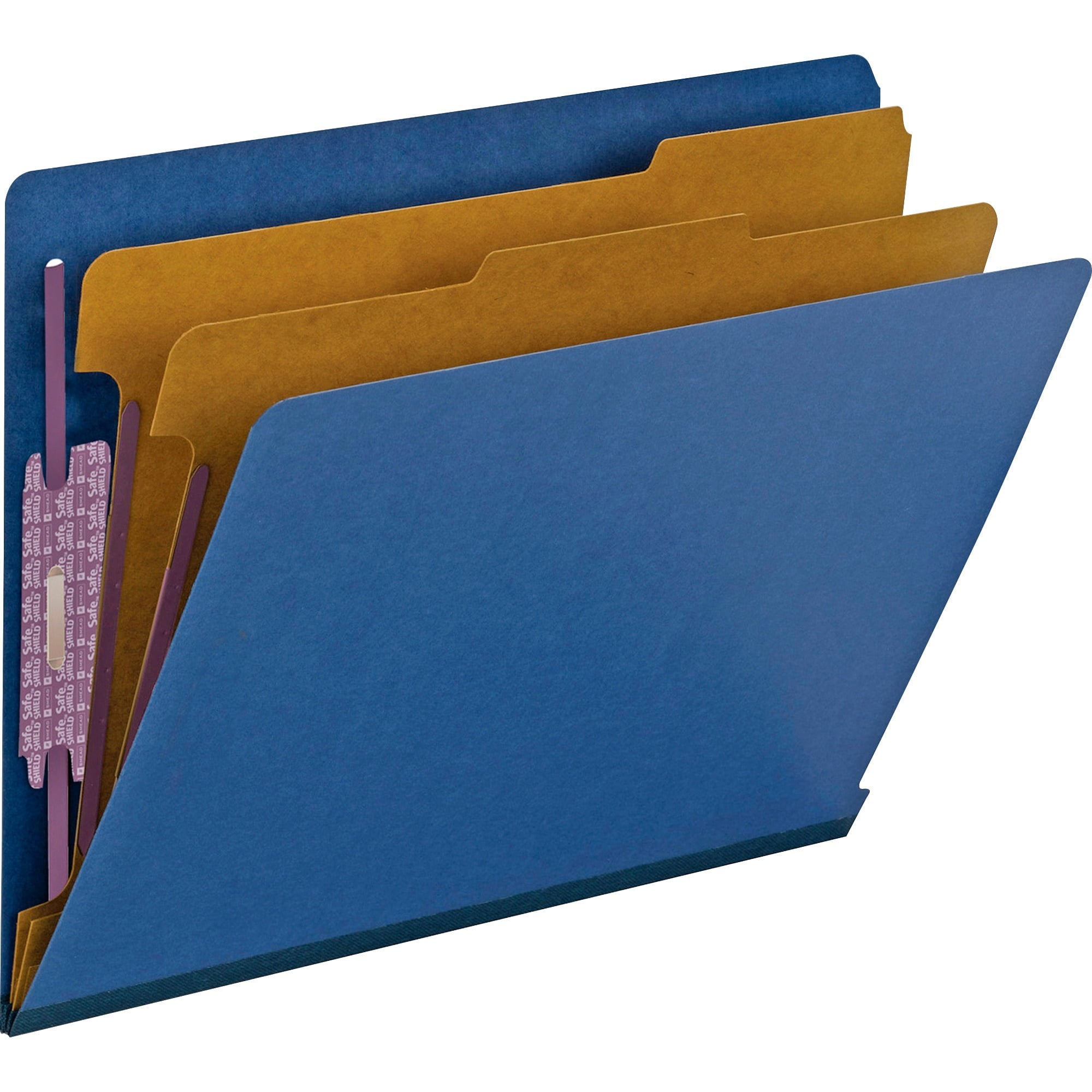 Smead SafeSHIELD® End Tab Class Folders Blue 10/BX Letter (26784