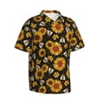 thumbnail image 2 of Fotbe Sunflowers And Bww Hawaiian Shirt for Men Unisex Summer Beach Casual Short Sleeve Cotton Linen Button Down Shirts-3X-Large, 2 of 9