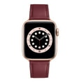 thumbnail image 3 of WFEAGL Genuine Leather Business Replacement Apple Watch Band 38mm 40mm 41mm Wine Red/Rose Gold, 3 of 8