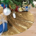 thumbnail image 2 of Falda de árbol de Navidad, decoración de rodajas brillantes, cuentas doradas y plateadas, productos de vacaciones, decoraciones para árboles de Navidad, 2 of 4