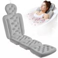 thumbnail image 1 of Almohada de baño para todo el cuerpo VOXOR para bañera con bolsa de lavandería gris, 1 of 6
