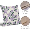 thumbnail image 3 of Purple Green Hydrangea Pillow Covers 20x20 Set of 2 Floral Leaves Print Decorative Throw Pillowcases Outdoor Rustic Flower Farmhouse Spring Cushion Cases Decor for Home Couch Sofa Bed, 3 of 7