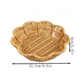 thumbnail image 3 of Linnome Hand Woven Rattan Look Fruit Basket Scalloped Edge Decorative Snack Tray Woven Storage Bowl for Coffee Table Fruit Pastry Dessert Display, 3 of 6