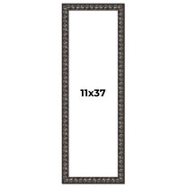 11x37 Frame Black-Brown Medieval Solid Wood Picture Frame | 1.5 Inch Moulding Width | Gotham