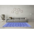 thumbnail image 3 of Ahgly Company Machine Washable Indoor Square Oriental Blue Traditional Area Rugs, 7' Square, 3 of 4