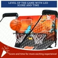 thumbnail image 3 of Dual Shot Basketball Arcade Game, Foldable Indoor Electronic Arcade Basketball Game with 4 Balls, 8 Modes, LED Scoreboard, Air Pump, Battery Powered for Kids Adults, Black, 3 of 10
