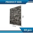 thumbnail image 6 of 40PCS 13.7''x15'' Wall Panels Peel and Stick, 57 Sq Ft Self-Adhesive XPE Foam Stone 3D Wallpaper, 6 of 6