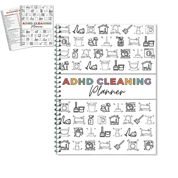 ADHD Cleaning and Organizing Tool Kit,Cleaning Checklist Notebook,ADHD Clean Plan Schedule,Editable Home Clean Plan,Weekly,Monthly,Yearly Family Home Organizing Schedule
