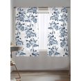 thumbnail image 5 of Sheer Curtains 72 Inches Long 2 Panels Set for Bedroom, Blue Fruit Semi Sheer Curtains for Windows, Vintage Plant Nature Botanical Flower Floral Voile Window Treatments Rod Pocket Curtain, 5 of 7