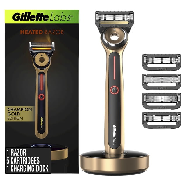 Maquinilla de afeitar Gillette Labs Gold Edition con 5 cuchillas de repuesto