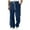 #229-Navy, variant on Yaoyar Men's Solid Color Corduroy Elastic Tight Waist Drawstring Straight Leg Pants