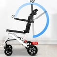 thumbnail image 3 of WETS Lightweight Foldable Transport Wheelchair with Handbrakes and Wheels, 3 of 8