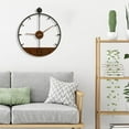 thumbnail image 4 of Rongfmy Style Simple Minimalist Nordic Iron Large Decor 43cm Wall Clock for Entryway Style 4, 4 of 8