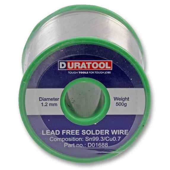 DURATOOL - Lead Free Solder Wire, 1.2mm, 500g
