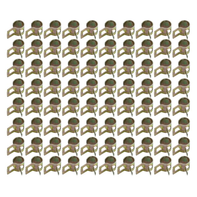 Unique Bargains 80pcs Fuel Line Hose Spring Clip Water Pipe Air Tube Clamp for Car 6.5MM