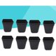 thumbnail image 1 of 50pcs black square plastic seedling pots indoor outdoor 6x6x6.5cm, 1 of 4