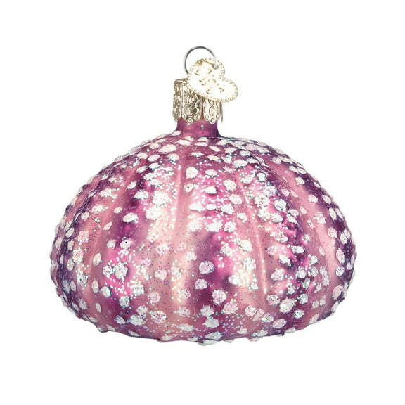 Old World Christmas Ornaments Purple Sea Urchin Glass Blown Ornaments for Christmas Tree