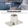 thumbnail image 3 of Boat Hand Rail Fitting, Marine Grade 316 Stainless Steel Polished Pipe Connector with Rectangular Base, Boat Hand Rail Base, Handrail Tee Fitting, Boat Railing Hardware for Yacht, 3 of 7