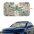 thumbnail image 2 of Xixirimido Boho Mandala Dragonfly Print Car Windshield Sun Shade Foldable Sunshade Front Window Cover Sun Visor for Trucks SUVs Sedan Universal Car Interior Accessories, 2 of 8
