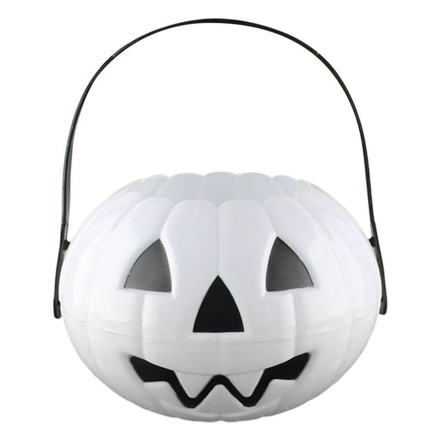 Halloween Pumpkin Trick Or Large Pumpkin Candy With Handle Pail Holders Party Detachable For Halloween Metallic Ornament Set Random Ornament Assortment Christmas Ornament Keepsake Christmas