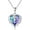 Purple, variant on Angel Wing Necklace 925 Sterling Silver Heart Pendant with Crystal Anniversary Jewelry Gifts for Women Friend Mom