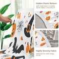 thumbnail image 3 of Chair Cover 2 Pack Removable Dining Chair Protectors Washable Chair Slipcovers Seat for Home Wedding Decor Halloween Cute Doodle Clip Art Set, 3 of 6