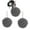 Gray, variant on WNFJR Microfiber Hand Towels - Set of 3 Fluffy Hand Towels，Absorbent Hanging Hand Towel Ball for Kitchen & Bathroom, Quick-Dry Chenille Plush Towel