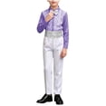 thumbnail image 2 of Lovzfmll 3-Piece Suit for Boys, Sequin Shirt & Bow Tie & Pants, Formal Performance Outfits for Big Boys, 17-18 Years, 2 of 9